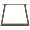 Pieds de table basse en forme de V, 2 pièces, acier naturel, 50 x (42-43,3) cm 