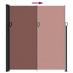 Auvent latéral rétractable marron 220x300 cm 