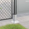 Bases de poteau carrées 12 pcs argent 51x51 mm acier galvanisé 