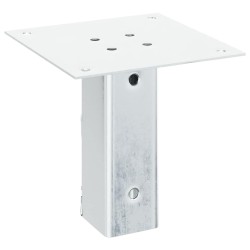 Bases de poteau carrées 12 pcs argent 51x51 mm acier galvanisé 