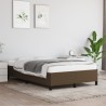 Cadre de lit sans matelas marron foncé 120x200 cm tissu 