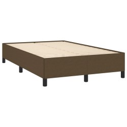 Cadre de lit sans matelas marron foncé 120x200 cm tissu 