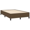 Cadre de lit sans matelas marron foncé 120x200 cm tissu 