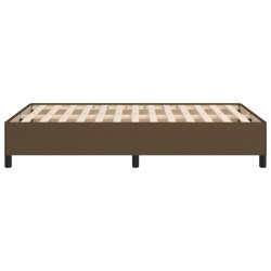 Cadre de lit sans matelas marron foncé 120x200 cm tissu 