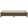 Cadre de lit sans matelas marron foncé 120x200 cm tissu 