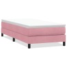 Sommier à lattes de lit sans matelas rose 100x220 cm velours 
