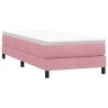 Sommier à lattes de lit sans matelas rose 100x220 cm velours 