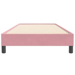 Sommier à lattes de lit sans matelas rose 100x220 cm velours 