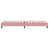 Sommier à lattes de lit sans matelas rose 100x220 cm velours 