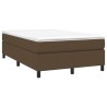 Cadre de lit sans matelas marron foncé 120x200 cm tissu 