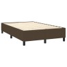 Cadre de lit sans matelas marron foncé 120x200 cm tissu 