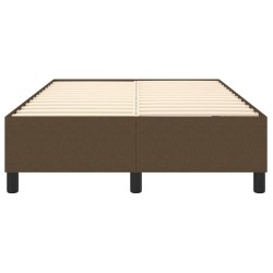 Cadre de lit sans matelas marron foncé 120x200 cm tissu 