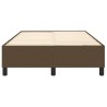 Cadre de lit sans matelas marron foncé 120x200 cm tissu 