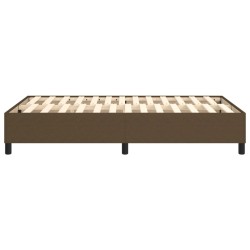 Cadre de lit sans matelas marron foncé 120x200 cm tissu 