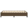 Cadre de lit sans matelas marron foncé 120x200 cm tissu 