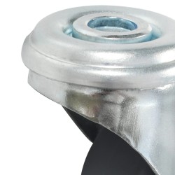24 pcs Roulettes pivotantes à trou de boulon 50 mm 
