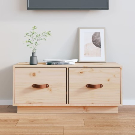 Meuble TV 80x34x35 cm Bois de pin massif 
