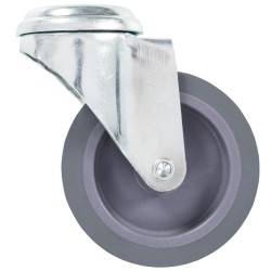 16 pcs Roulettes pivotantes à trou de boulon 75 mm 