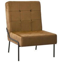 Chaise de relaxation 65x79x87 cm Marron Velours 