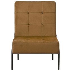 Chaise de relaxation 65x79x87 cm Marron Velours 