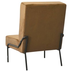 Chaise de relaxation 65x79x87 cm Marron Velours 
