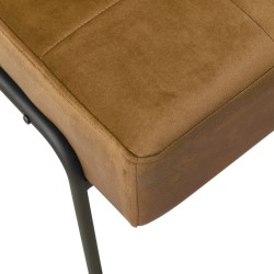 Chaise de relaxation 65x79x87 cm Marron Velours 