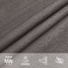 Voile d'ombrage 160 g/m² Anthracite 4x7 m PEHD 