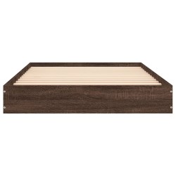 Cadre de lit sans matelas chêne marron 90x190cm bois ingénierie 