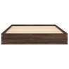 Cadre de lit sans matelas chêne marron 90x190cm bois ingénierie 