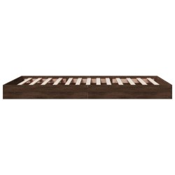 Cadre de lit sans matelas chêne marron 90x190cm bois ingénierie 