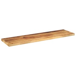 Dessus de table rectangulaire bois massif de manguier brut 