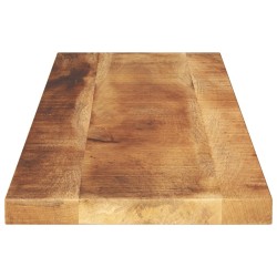 Dessus de table rectangulaire bois massif de manguier brut 