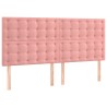 Têtes de lit 4 pcs Rose 80x5x78/88 cm Velours 