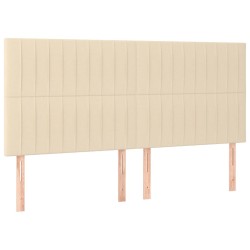 Têtes de lit 4 pcs Crème 80x5x78/88 cm Tissu 