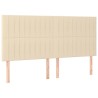 Têtes de lit 4 pcs Crème 80x5x78/88 cm Tissu 