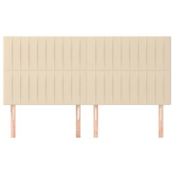 Têtes de lit 4 pcs Crème 80x5x78/88 cm Tissu 