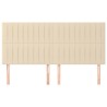Têtes de lit 4 pcs Crème 80x5x78/88 cm Tissu 
