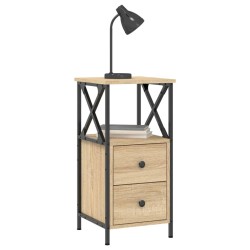 Tables de chevet 2pcs chêne sonoma 34x35,5x70cm bois ingénierie 