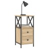 Tables de chevet 2pcs chêne sonoma 34x35,5x70cm bois ingénierie 