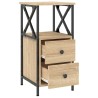 Tables de chevet 2pcs chêne sonoma 34x35,5x70cm bois ingénierie 