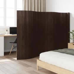 Cloison de séparation marron foncé 165x600 cm bambou 