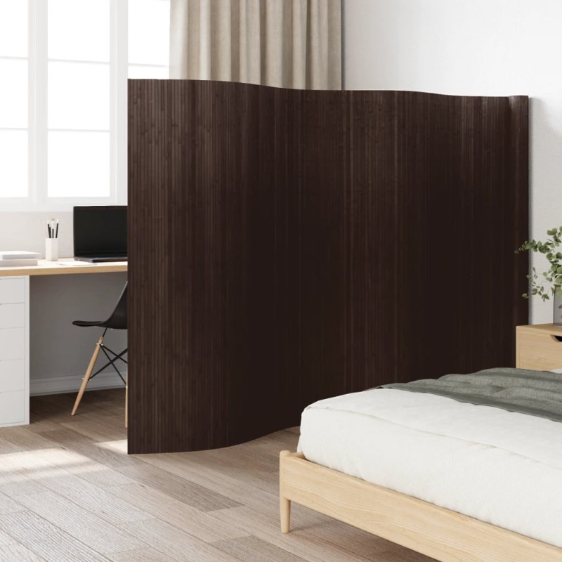 Cloison de séparation marron foncé 165x600 cm bambou 