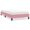 Cadre de lit sans matelas rose 100x220 cm velours 