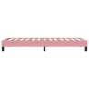 Cadre de lit sans matelas rose 100x220 cm velours 