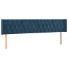 Tête de lit avec oreilles Bleu foncé 203x16x78/88 cm Velours 