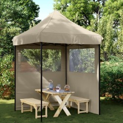 Tente de réception pliable escamotable avec 2 parois latérales 