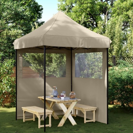 Tente de réception pliable escamotable avec 2 parois latérales 