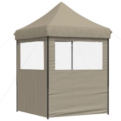 Tente de réception pliable escamotable avec 2 parois latérales 