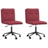Chaises à manger lot de 2 rouge bordeaux similicuir 