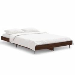 Cadre de lit sans matelas chêne marron 120x190 cm 